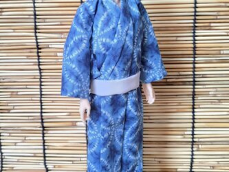 「大七宝…青藍」29cm男子ドール浴衣の画像