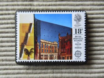 イギリス1987年　切手ブローチ 8036の画像