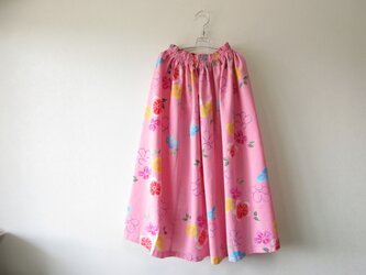 ☆浴衣ロングスカート☆ピンク色♪/32ys24の画像