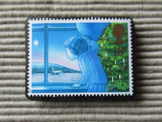 イギリス1987年　クリスマス切手ブローチ 8045の画像