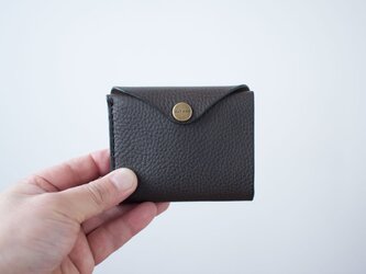 イタリア製牛革のコンパクト財布２ ／ グレーの画像