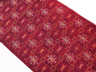 tu0025a　紬 縞文様 300cm 正絹 / 古布 古裂 japanesesilk vintageciothの画像