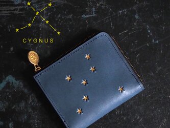 Ｌ字ファスナー 財布（ CYGNUS ナイトブルー）キグナス 星 牛革の画像