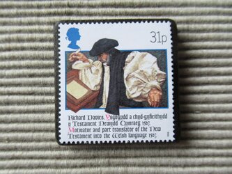 イギリス1988年　切手ブローチ 8051の画像