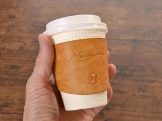 コーヒーカップスリーブ（キャメル）の画像