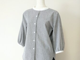 ストライプブラウス Ｍ～Ｌサイズの画像