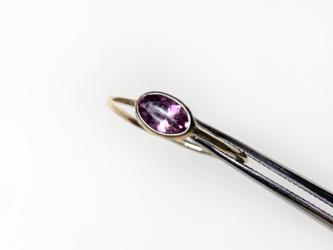 一点もの k18 Malaya Garnet Petite リング/ 受注制作の画像