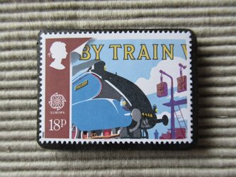 イギリス1988年　切手ブローチ 8065の画像