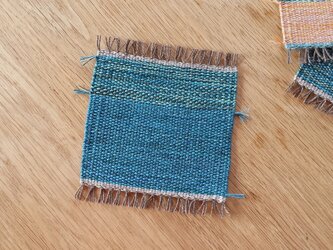 【手織り】糸束のコースター#11の画像