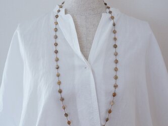long necklace silk ピクチャージャスパーの画像