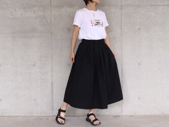 シンプルブラックのタックスカート　　No.233の画像