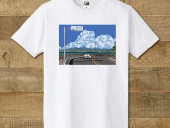 Tシャツ　湘南イラスト　湘南イラスト・Tシャツ　葉山、長者ヶ崎のコーナーを駆け抜けるトヨタ2000GT　「長者ヶ崎の向こうに」の画像