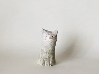 石粉粘土の猫ちゃんサバトラの猫ちゃんの画像