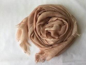 草木染め　シルクストール　桜　ピンクの画像