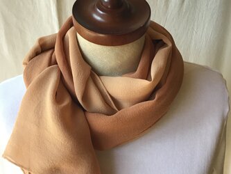 草木染め　シルクストール　紅梅　の画像