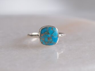 New!copper turquoise ring　コッパーターコイズ シルバーリング　silver925の画像