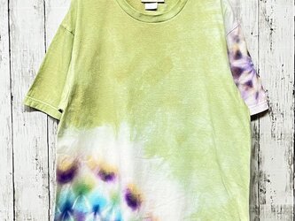タイダイ染め Tシャツ　Lサイズ　曼荼羅　グリーン　Hippies Dye HD16-87の画像