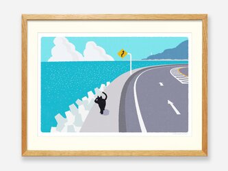 イラストフレーム（08.海からの風）の画像