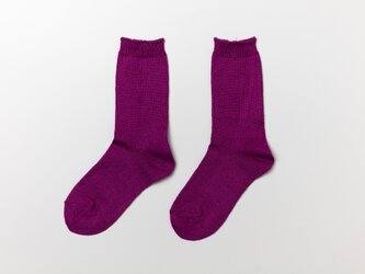 リネンニット ソックス（ミステリアス）22-24cmの画像