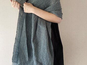 shawl[手織りリネンショール]　ミントグリーンの画像