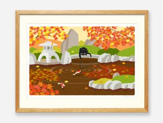 イラストフレーム（10.庭園の鯉）の画像