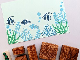 アクアリウムのセットはんこの画像
