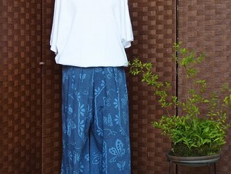 0003 着物リメイク 浴衣をワイドパンツにリメイク 「蝶文様」 kimonoの画像