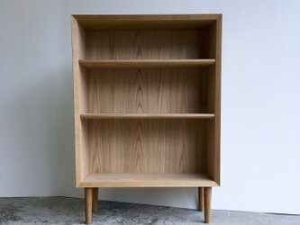 本棚　ブックシェルフ　シンプルなデザイン　オーク　幅70cmの画像
