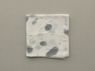 enrica handkerchief L / 変わり水玉プリント greyの画像