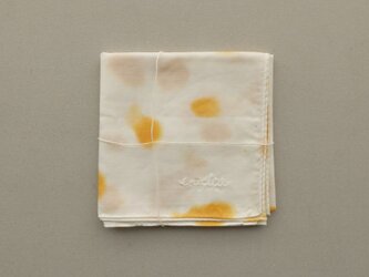 enrica handkerchief L / 変わり水玉プリント yellowの画像