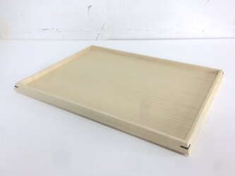 トレイ　お盆　お膳　大きなサイズ　シンプルなデザイン　アッシュの画像