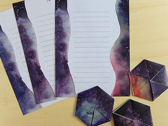 おりがみ便箋　星空の画像