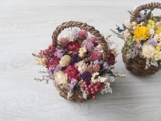 Dry flower basket (S) Redの画像