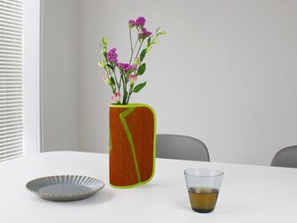 OTO い草：フラワーベース（L）花瓶　花器　遮光　天然素材　消臭　抗菌　保温　調湿　ペットボトル　カバー　　の画像