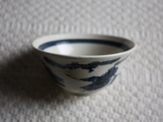 呉須模様と縦筋の飯茶碗＃２の画像