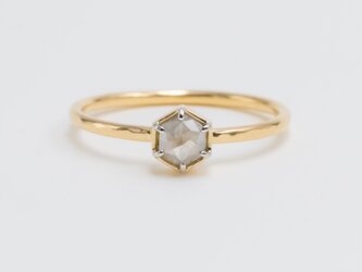 Milky Hexagon Diamond Ringの画像