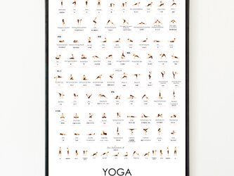 ポーズの型が分かる「ヨガ」ポスター yoga B2サイズ　アシュタンヨガの画像