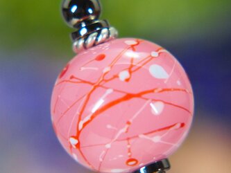 水風船模様とんぼ玉のかんざし　ピンクの画像