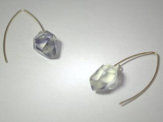 marble glass ピアス・ムラサキの画像