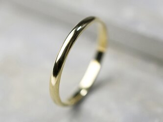 鏡面 真鍮ドームプレーンリング 2.0mm幅 グロス｜BRASS RING｜820の画像