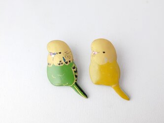 ジャンボセキセイ(金)漆ブローチの画像