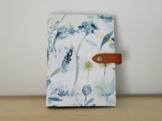 手帳カバー　水彩画タッチの花柄(ノート付き)の画像