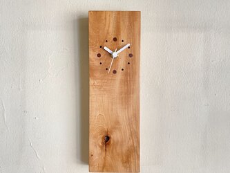 掛け時計　縦型　トチの画像