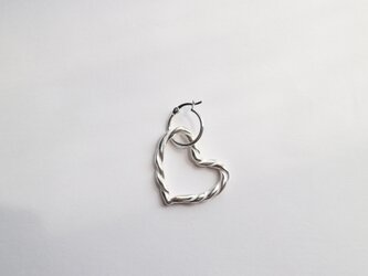 【Silver925】Heart pierce（片耳）の画像