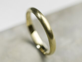 つや消し 真鍮ドームプレーンリング 2.5mm幅 マット｜BRASS RING｜829の画像
