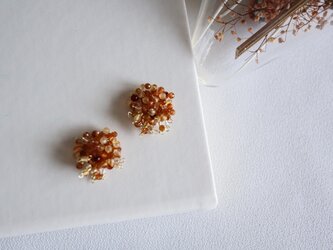dry flower / 天然石の耳飾り（ショート）の画像