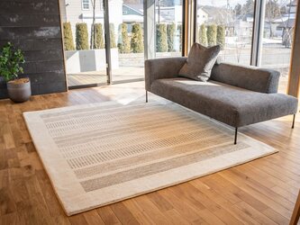 【通年18℃　オールシーズン】肌ざわり最高　天然無染ラグ　ガゼニラハット　257×200cm　デザインP90の画像