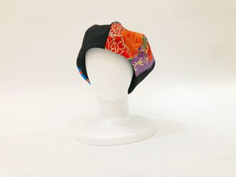 【受注制作】着物ベレー帽　アンティークの絹の着物使用　日本の京都の職人が手仕事で制作　オンリーワン　プレゼントに最適の画像