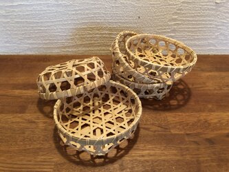 六ツ目ミニザルかご（5個セット）の画像