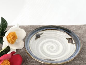 ブルーの刷毛目 小皿　取皿　銘々皿　手仕事　民藝　窯元　【和陶器　ブルー】の画像